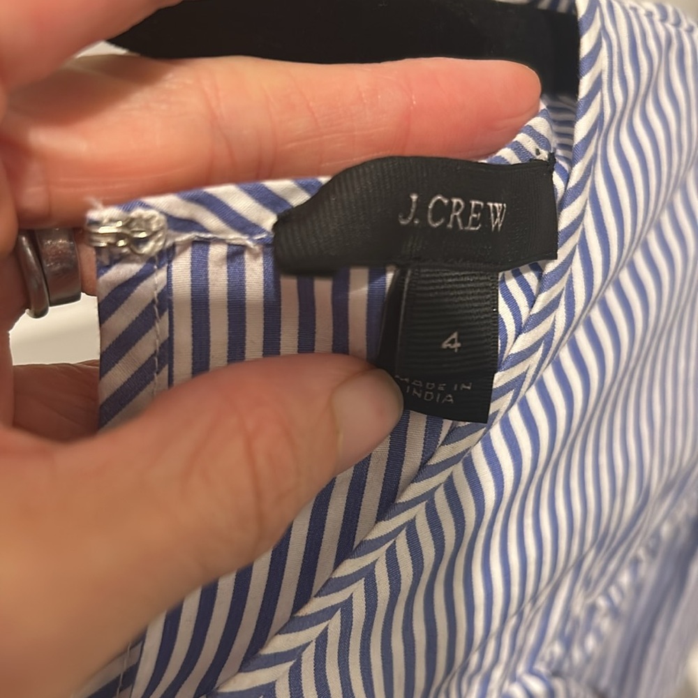 J.crew striped blue short sleeve top - Picture 4 of 6